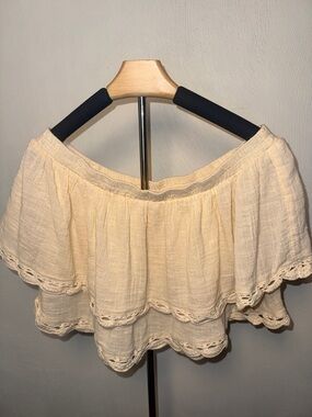 Rip Curl Coachella Off-Shoulder Ruffle Crop Top